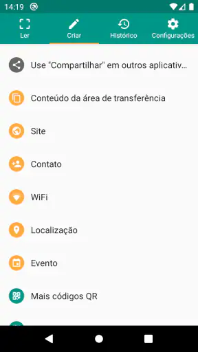 Leitor de código QR screenshot