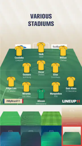 LINEUP11: Escalação de futebol screenshot