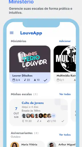 LouveApp - Ministérios screenshot