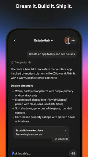 Lovable: Build Apps With AI screenshot
