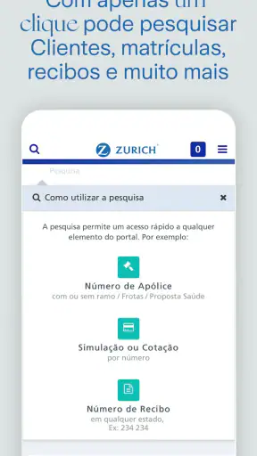 MyZurich screenshot