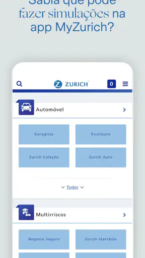 MyZurich screenshot