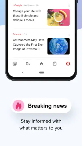 Navegador Opera Mini beta screenshot
