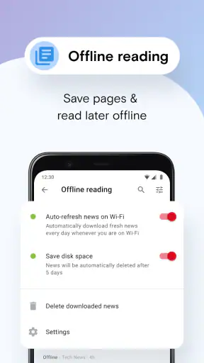 Navegador Opera Mini beta screenshot