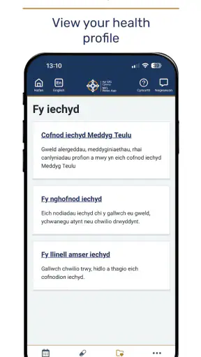 NHS Wales App screenshot