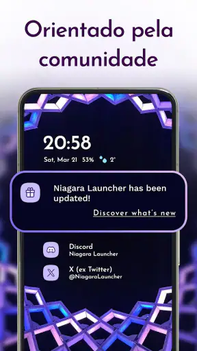 Niagara Launcher Tela Inicial screenshot