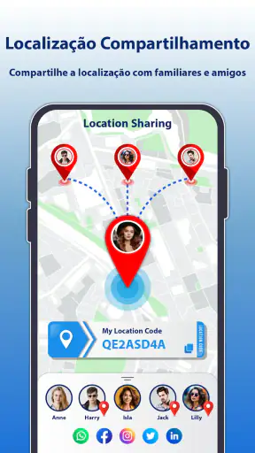 Número de telefone Localização screenshot