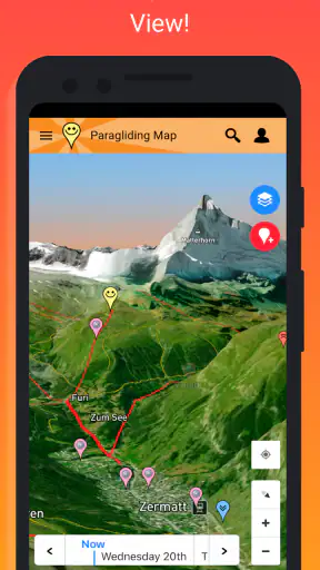 Paragliding Map screenshot