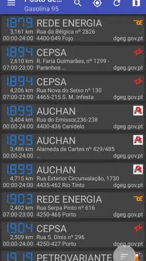 Postos de gasolina Portugal screenshot