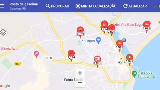 Postos de gasolina Portugal screenshot