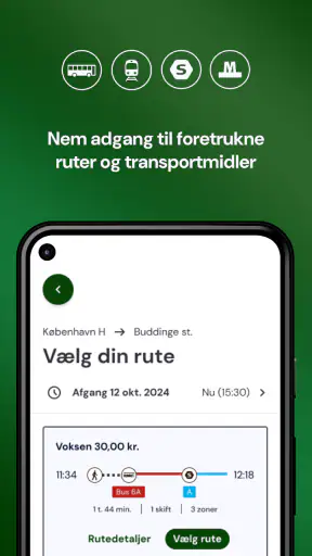 Rejsebillet screenshot