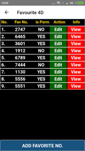 Result 4D Live History 4D screenshot