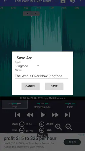Ringtone Maker:crie ringtone screenshot