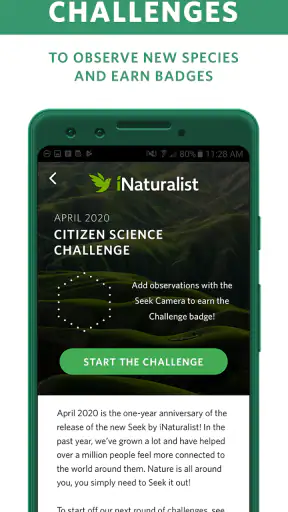 Seek, do iNaturalist screenshot