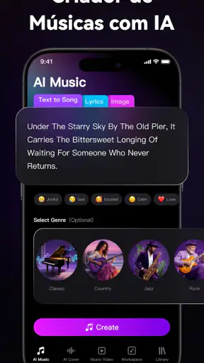 SingUp: Gerador de Música IA screenshot