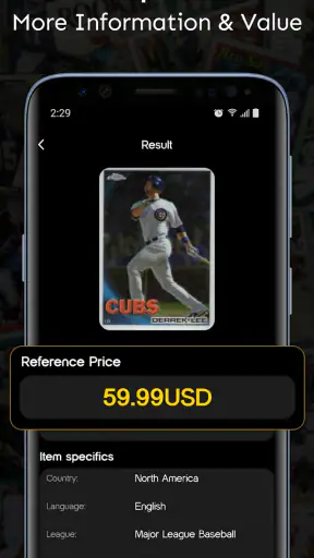 Sports Card Value Identifier screenshot
