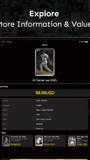 Sports Card Value Identifier screenshot