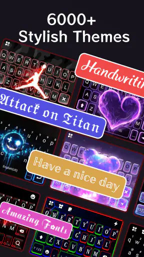 Teclado Neon Red Heartbeat screenshot
