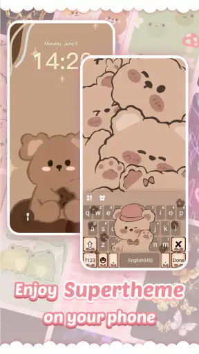 Teclado Pink Cute Hippo screenshot