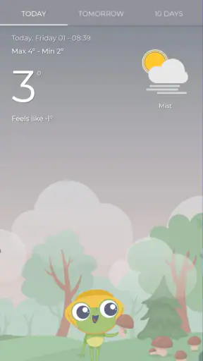 The Frog: Aplicativo de clima screenshot
