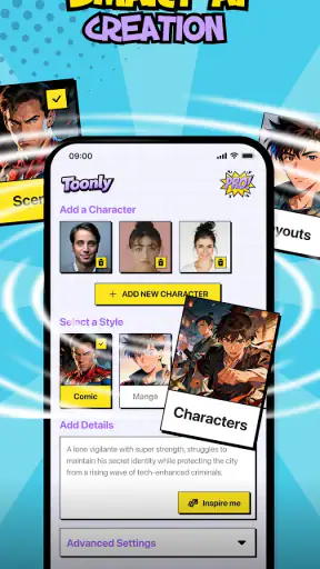Toonly: IA Story & Comic Maker screenshot