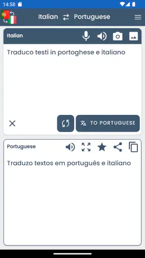Tradutor Português Italiano screenshot