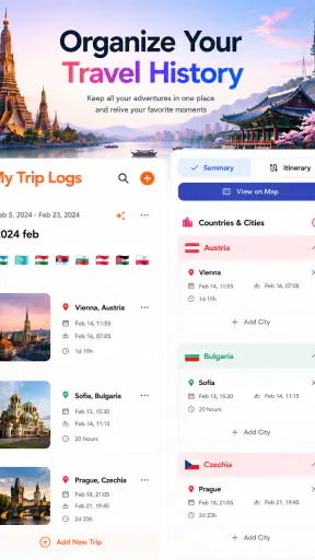 Travelog: Países Visitados screenshot