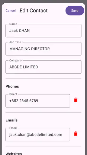 UContact: Business Card Reader screenshot