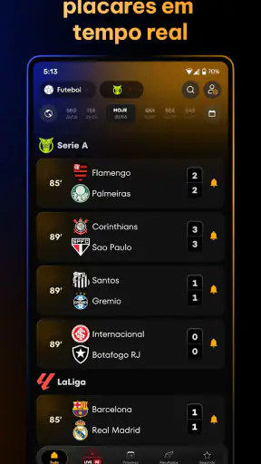 Uniscore - Placar Ao Vivo screenshot