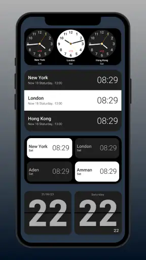 Virar relógio: Relógio mundial screenshot