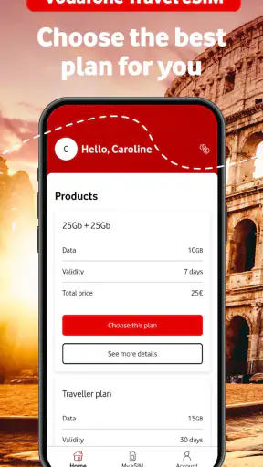 Vodafone Travel screenshot