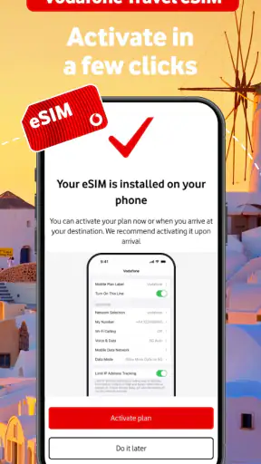 Vodafone Travel screenshot