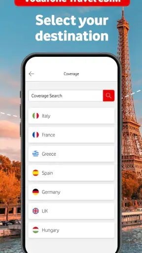 Vodafone Travel screenshot