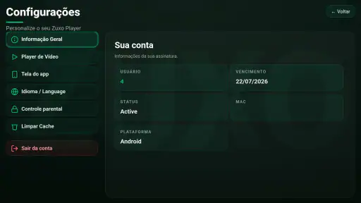Zuxo Player screenshot