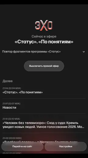 Эхо online screenshot
