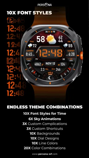 PER17 Digital Watch Face screenshot