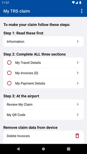 Tourist Refund Scheme screenshot