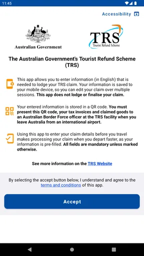 Tourist Refund Scheme screenshot