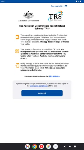 Tourist Refund Scheme screenshot
