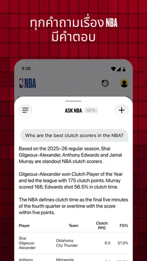 NBA: ถ่ายทอดสดเกมและคะแนน screenshot