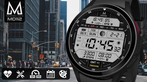 MD112 Digital watch face screenshot