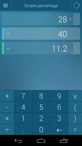 Percentage Calculator screenshot