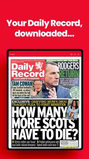 Daily Record Newspaper screenshot