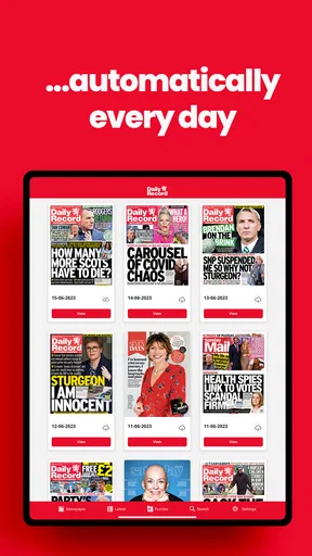 Daily Record Newspaper screenshot