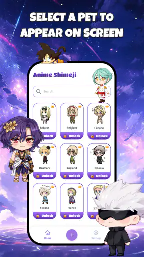Anime Shimeji Pets On Screen screenshot