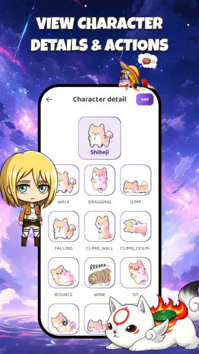 Anime Shimeji Pets On Screen screenshot