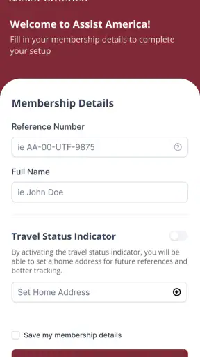 Assist America Travel App screenshot