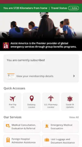 Assist America Travel App screenshot