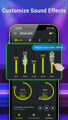 Bass Booster & อีควอไลเซอร์ screenshot