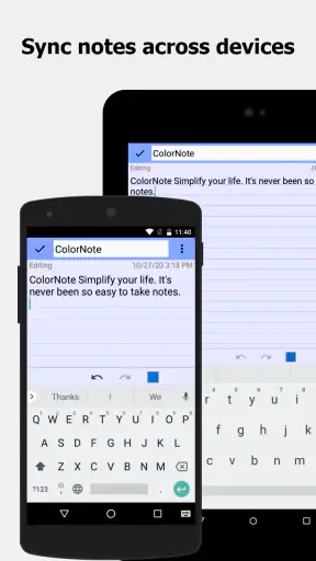 ColorNote แผ่นจดบันทึก notepad screenshot